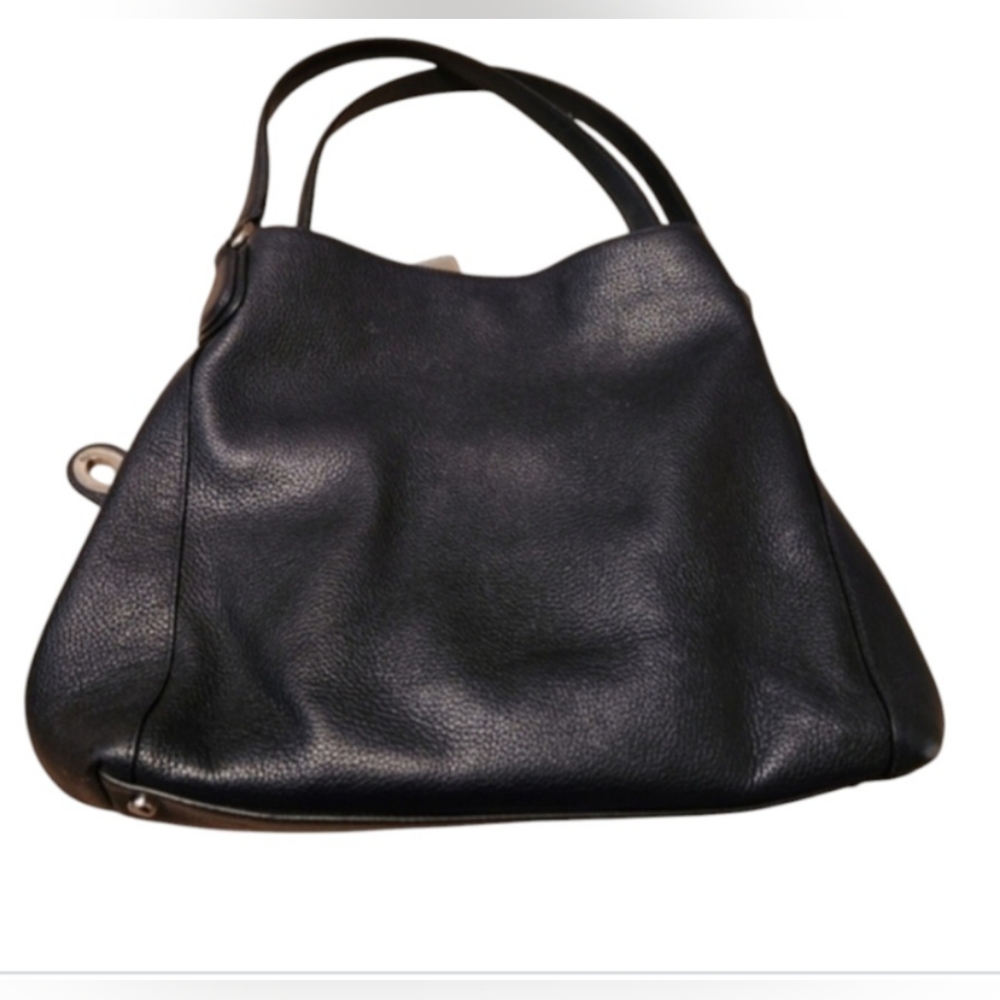 Women's Authentic Coach Edie 31 Floral Rivets Leather Shoulder Bag - Picture 10 of 10